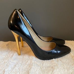 Maiden Lane Black Patent Leather Heels